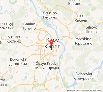 Map of Kirow, Kirov Oblast
