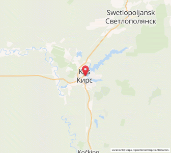 Map of Kirs, Kirov Oblast
