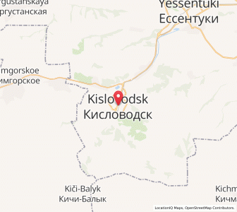 Map of Kislowodsk, Stavropol Kray
