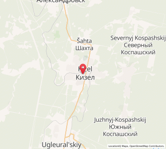 Map of Kisel, Perm Krai