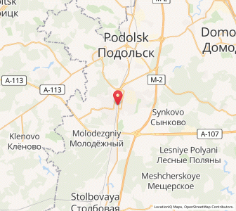 Map of Klimowsk, Moscow Oblast