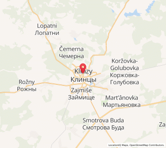 Map of Klinzy, Bryansk Oblast