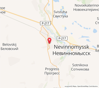 Map of Kotschubejewskoje, Stavropol Kray