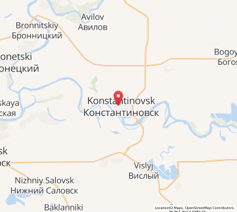 Map of Konstantinowsk, Rostov