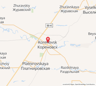 Map of Korenowsk, Krasnodar Krai