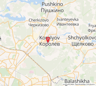 Map of Korolev, Moscow Oblast