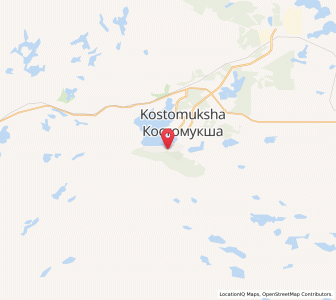 Map of Kostomukscha, Karelia