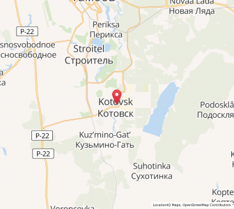 Map of Kotowsk, Tambov Oblast