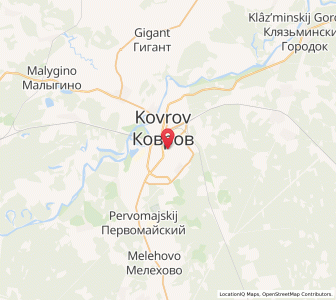 Map of Kowrow, Vladimir Oblast