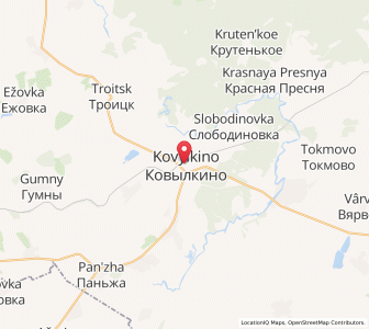 Map of Kowylkino, Mordoviya Republic