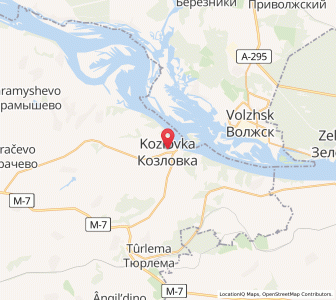 Map of Kozlovka, Chuvashia