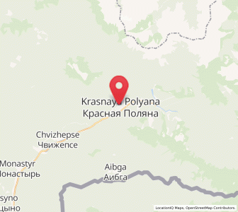 Map of Krasnaja Poljana, Krasnodar Krai