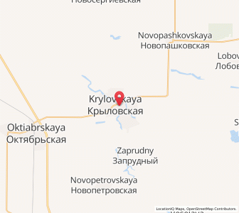 Map of Krylovskaya, Krasnodar Krai