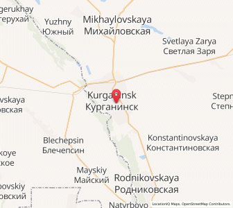 Map of Kurganinsk, Krasnodar Krai