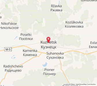 Map of Kusnezk, Penza Oblast