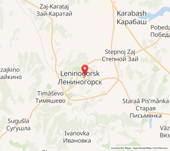 Map of Leninogorsk, Tatarstan Republic