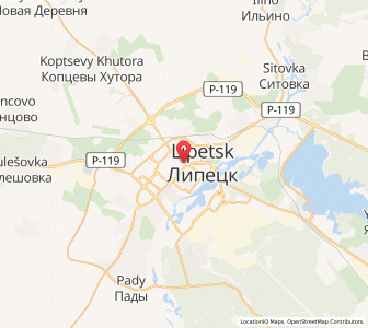 Map of Lipezk, Lipetsk Oblast