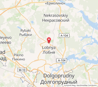 Map of Lobnja, Moscow Oblast