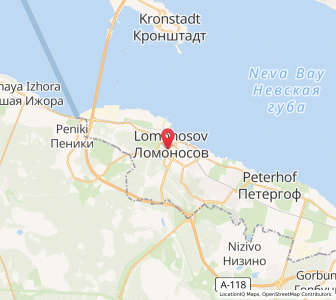 Map of Lomonossow, St.-Petersburg