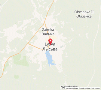 Map of Lys’va, Perm Krai