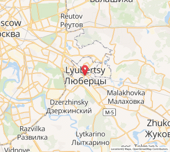 Map of Ljuberzy, Moscow Oblast