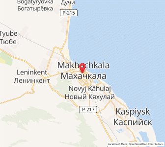 Map of Machatschkala, Dagestan