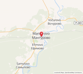 Map of Manturowo, Kostroma Oblast