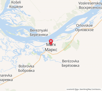 Map of Marx, Saratov Oblast
