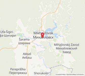 Map of Mikhaylovsk, Sverdlovsk Oblast