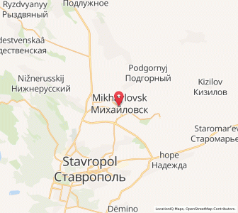 Map of Michailowsk, Stavropol Kray