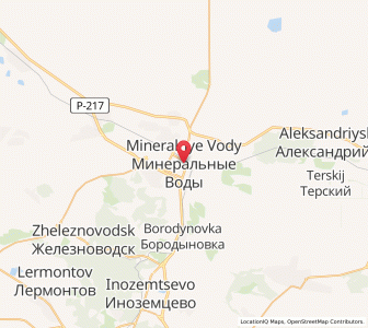 Map of Mineralnyje Wody, Stavropol Kray