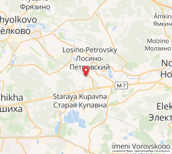 Map of Monino, Moscow Oblast
