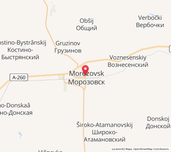 Map of Morosowsk, Rostov