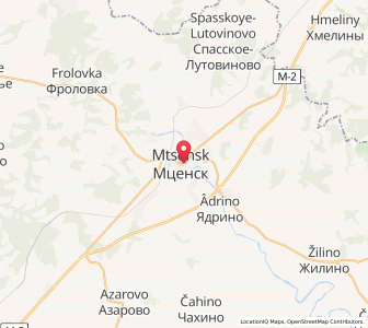 Map of Mtsensk, Oryol oblast
