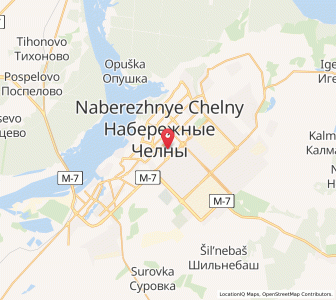 Map of Nabereschnyje Tschelny, Tatarstan Republic