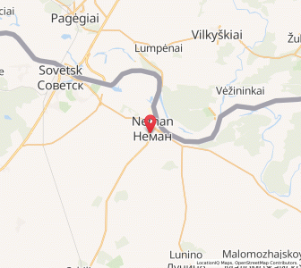 Map of Ragnit, Kaliningrad Oblast