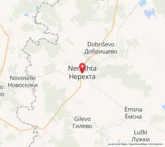Map of Nerechta, Kostroma Oblast
