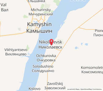 Map of Nikolajewskaja, Volgograd Oblast