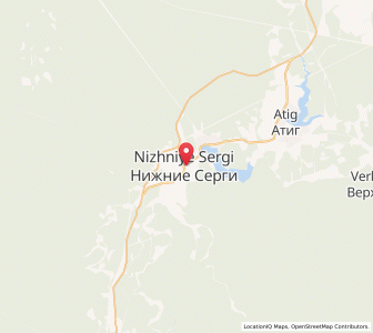 Map of Nischnije Sergi, Sverdlovsk Oblast