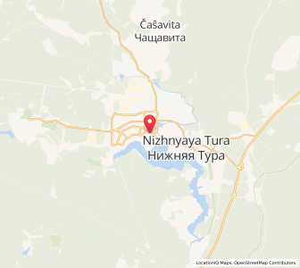 Map of Nischnjaja Tura, Sverdlovsk Oblast