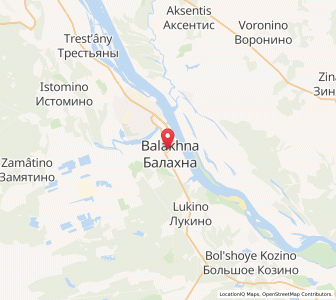 Map of Balachna, Nizhny Novgorod Oblast