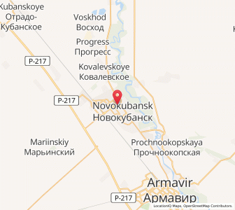 Map of Nowokubansk, Krasnodar Krai