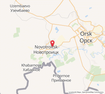 Map of Nowotroizk, Orenburg Oblast