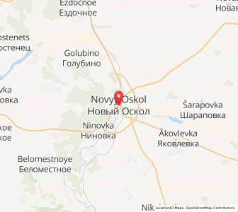 Map of Nowy Oskol, Belgorod Oblast
