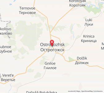 Map of Ostrogoschsk, Voronezh Oblast