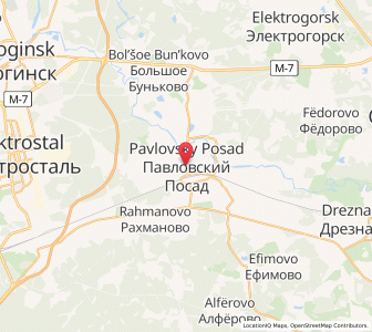 Map of Pawlowski Possad, Moscow Oblast