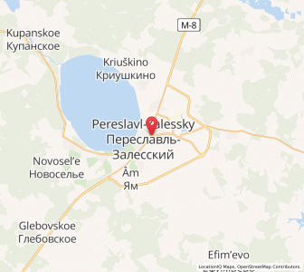 Map of Pereslavl’-Zalesskiy, Yaroslavl Oblast