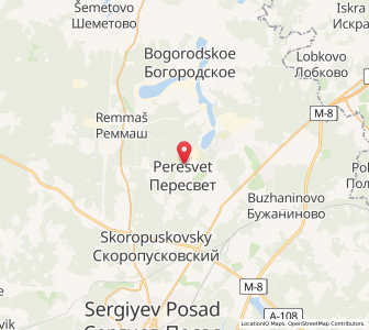 Map of Pereswet, Moscow Oblast