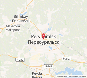 Map of Perwouralsk, Sverdlovsk Oblast