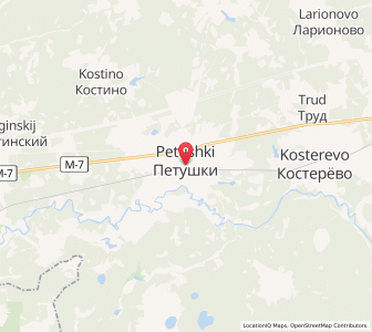 Map of Petuschki, Vladimir Oblast